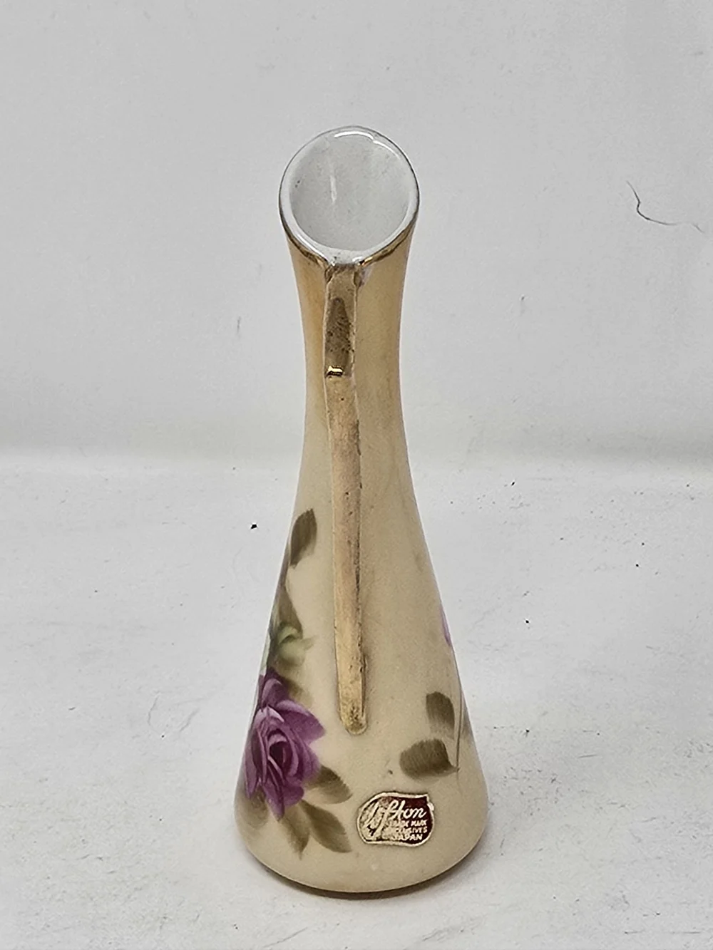 Vtg Lefton 2763 China‎ Heritage hand painted rose mini pitcher vase cottagecore